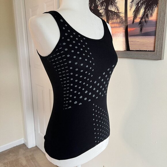 Hurley Graphic Tank Top | Black | Gray Dot Print | Small | 100% Cotton | Y2K - Picture 3 of 7